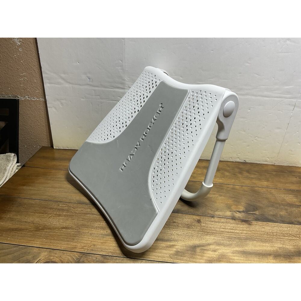 Ready Rocker Portable Rocking Chair And Back Support Lumbar Support White Gray